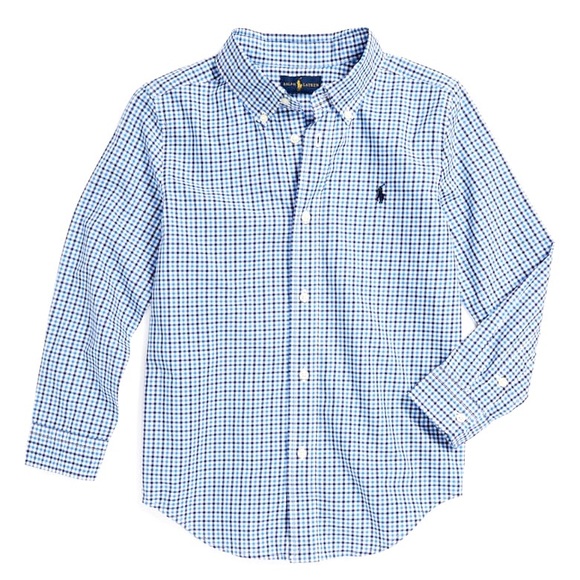 Ralph Lauren 'Blake' Plaid Cotton Poplin Shirt